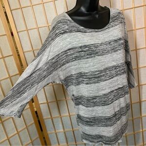 Stretchy Striped Batwing Blouse